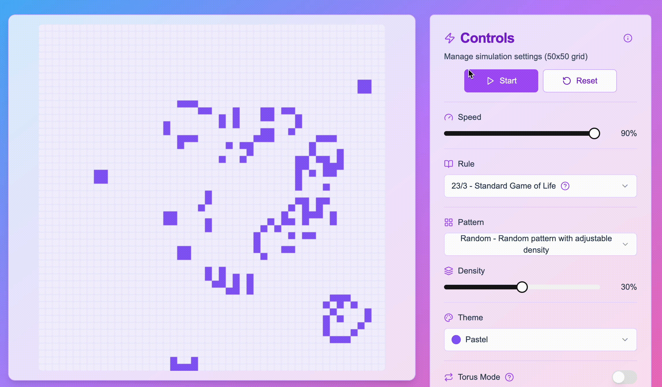 Game Of Life: A Cellular Automaton Brought to Life in the Browser gallery image