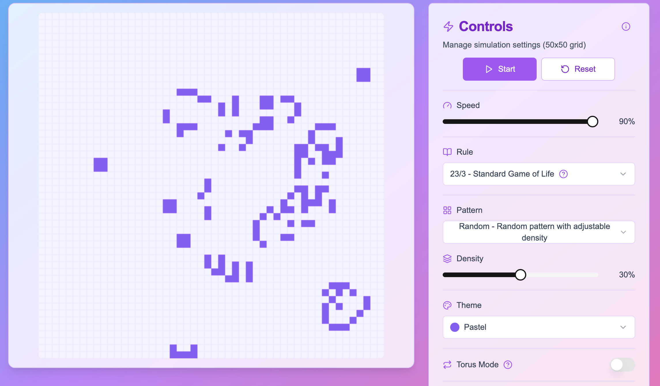 Game Of Life: A Cellular Automaton Brought to Life in the Browser