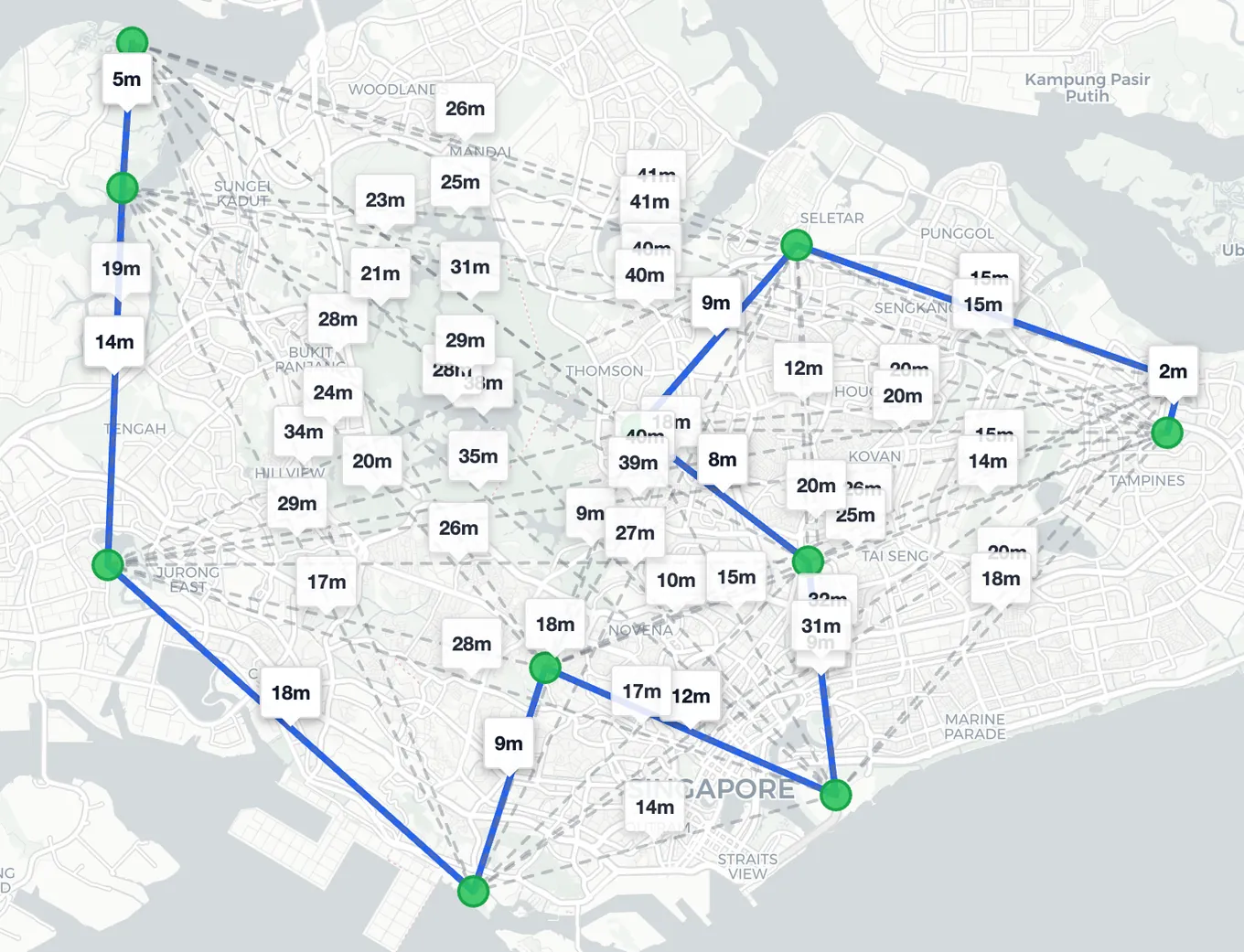 Held–Karp TSP Visualizer screenshot