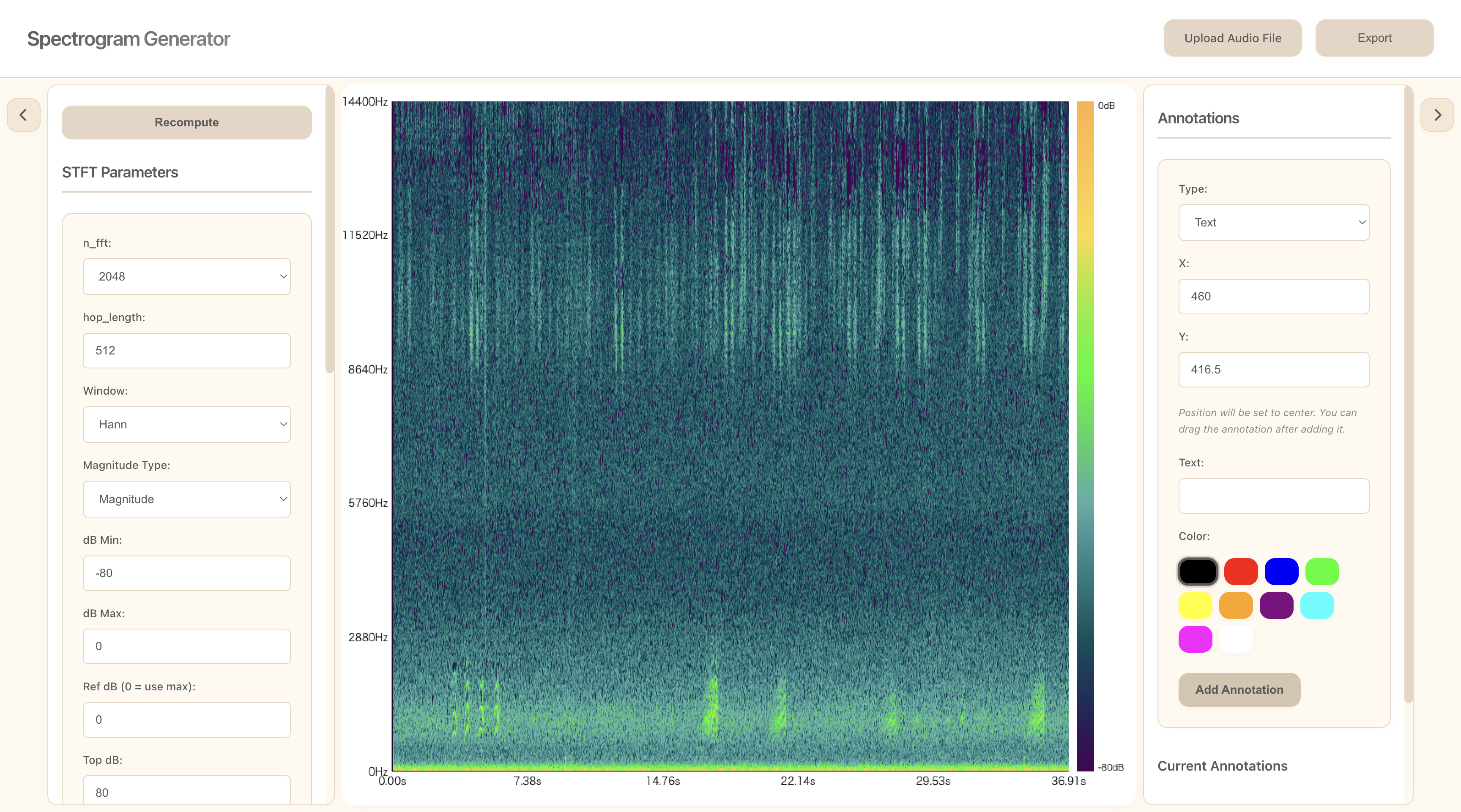 Printable Spectrogram